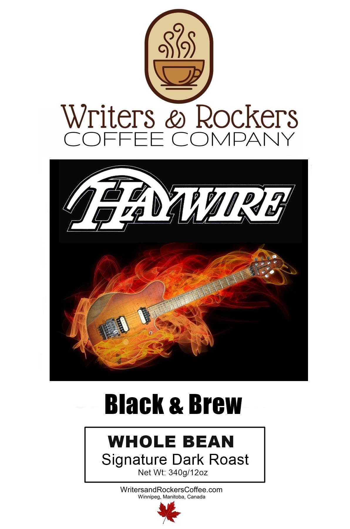 Haywire Black & Brew Coffee A High-Voltage Dark Roast with Rock & Roll Soul