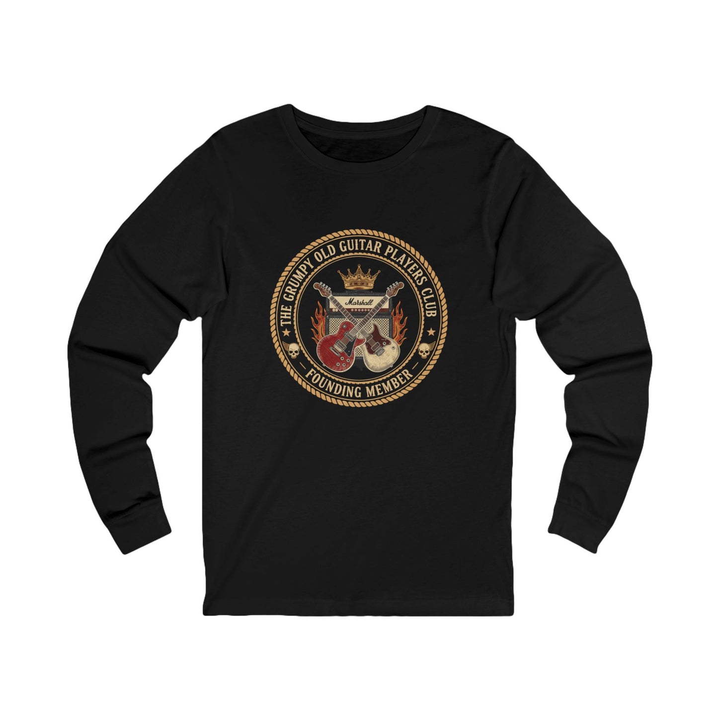 Writers & Rockers Coffee “Grumpy Old Guitar Players Club” Long Sleeve T-Shirt