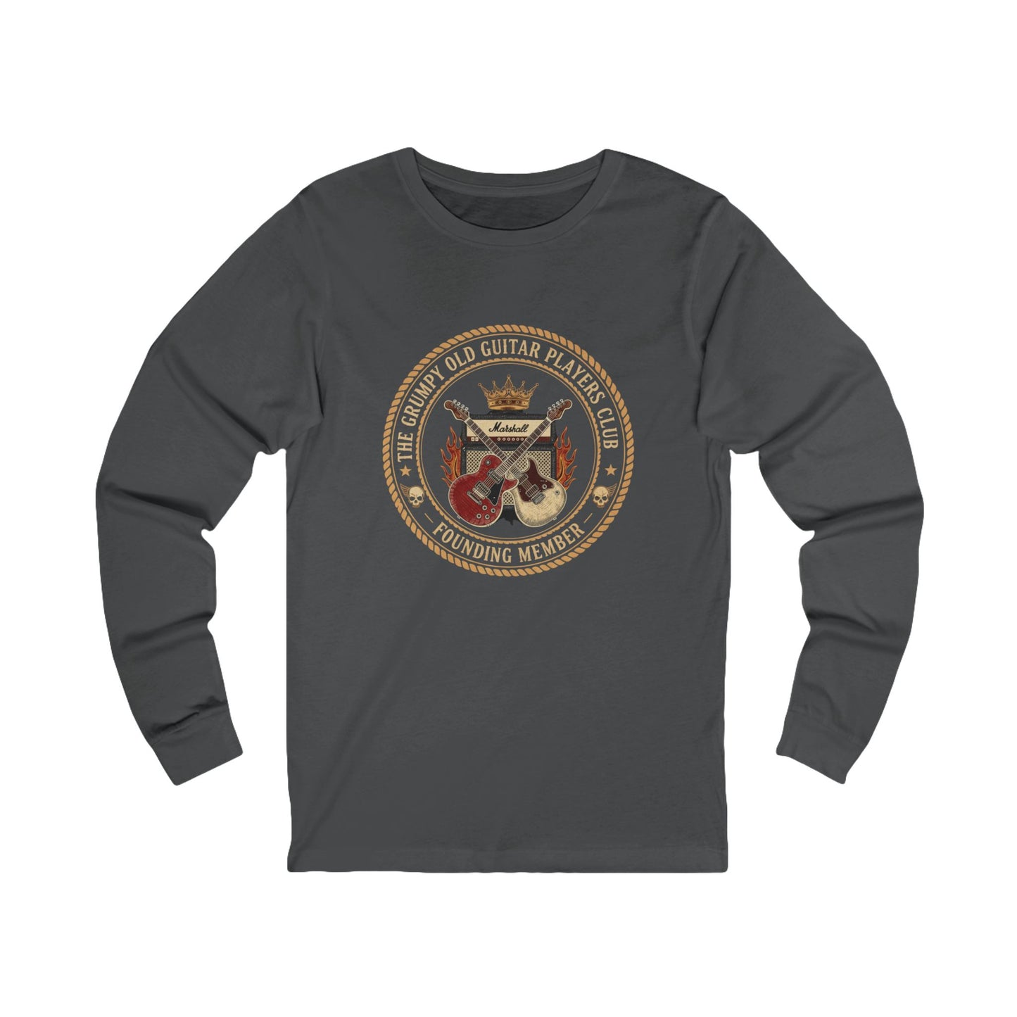Writers & Rockers Coffee “Grumpy Old Guitar Players Club” Long Sleeve T-Shirt