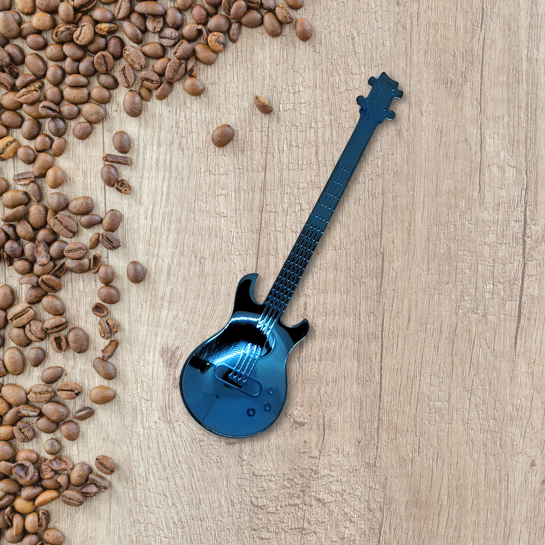 Stainless Steel Blue Guitar Spoon