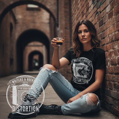 Writers & Rockers Coffee “Distortion Espresso” T-Shirt