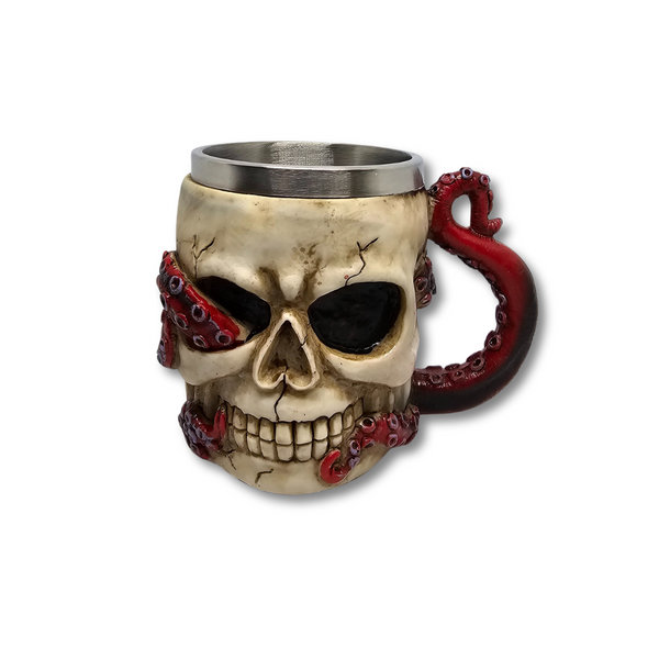 Octopus Skull Mug w/ Stainless Steel Cup